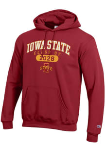 Champion Iowa State Cyclones Mens Cardinal Class of 2028 Powerblend Long Sleeve Hoodie