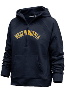 West Virginia Mountaineers Womens Navy Blue Asana Hooded Sweatshirt