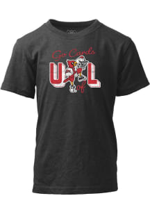 Wes and Willy Louisville Cardinals Youth Black Dunking Cardinal Short Sleeve T-Shirt