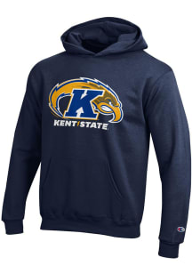 Champion Kent State Golden Flashes Youth Navy Blue Powerblend Long Sleeve Hoodie