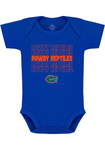 Florida Gators Baby Blue Rowdy Reptiles Short Sleeve One Piece