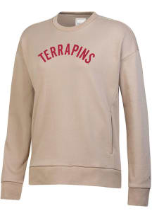 Gear For Sports Maryland Terrapins Womens Brown Everlee Crew Sweatshirt