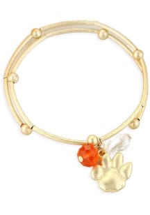 Clemson Tigers Matte Gold Womens Bracelet