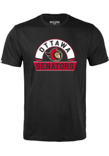Levelwear Ottawa Senators Youth Black Richmond Jr Banner Arch Short Sleeve T-Shirt