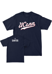 Isabelle Santos UConn Huskies Youth Navy Blue NIL Script Player Tee