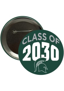 Michigan State Spartans 3" Class of 2030 Button - Green