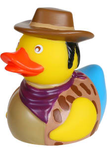 Texas Cowboy Rubber Duck Figurine