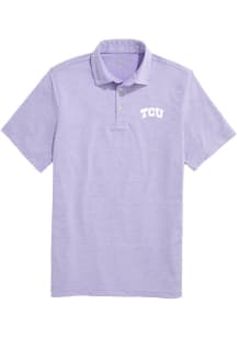 Vineyard Vines TCU Horned Frogs Mens Purple St. Jean Short Sleeve Fashion Polo