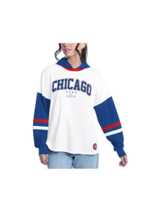 Chicago Cubs Womens White Key Hooded Sweatshirt