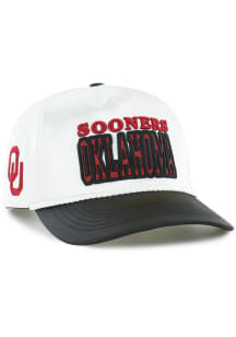 47 Oklahoma Sooners White Trendy Block Hitch Womens Adjustable Hat