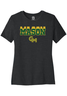 Summit Sportswear George Mason University Womens Black Repeat Short Sleeve T-Shirt