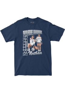 Jocelyn Nathan Penn State Nittany Lions Navy Blue Cartoon Tee Short Sleeve Fashion Player T Shirt