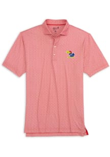 Johnnie O Kansas Jayhawks Mens Red Hinson Vault Short Sleeve Fashion Polo
