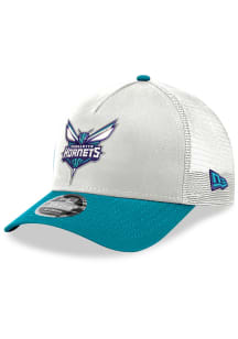 New Era Charlotte Hornets 2T 9FORTY M-Crown Trucker Adjustable Hat - White