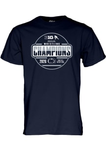 Blue 84 Penn State Nittany Lions Navy Blue 2026 Big Ten Wrestling Champions Short Sleeve T Shirt