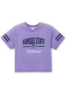 K-State Wildcats Girls Purple Mesh Football Jersey