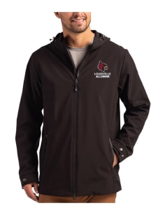 Cutter and Buck Louisville Cardinals Mens Black Alumni Camano Light Weight Jacket