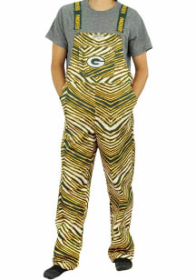 Green Bay Packers Mens Green Zebra Lined Bib Overalls