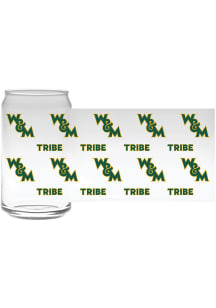 William & Mary Tribe 16oz Can Glass Pint Glass - White