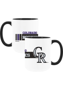 Colorado Rockies Dash 2 Pack Inner Color Ceramic Mug - White