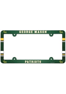George Mason University Plastic Full Color License Plate Frame - Green