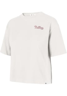 47 Philadelphia Phillies Womens White Love Letter Short Sleeve T-Shirt
