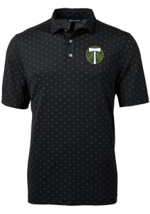 Cutter and Buck Portland Timbers Black Virtue Eco Pique Tile Big and Tall Polo