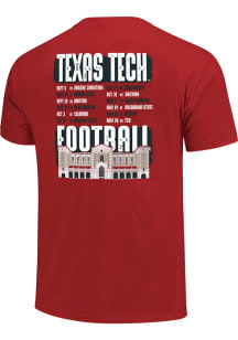 Texas Tech Red Raiders Red 2026 Football Schedule Short Sleeve T Shirt