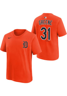 Riley Greene Detroit Tigers Youth Orange Alt NN Player Tee