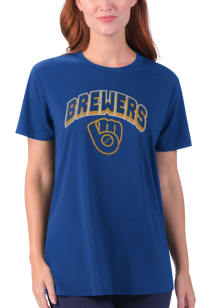 Milwaukee Brewers Womens Blue Performance T-Shirt