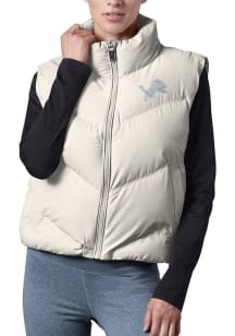 MSX by Michael Strahan Detroit Lions Womens Beige Betty Vest
