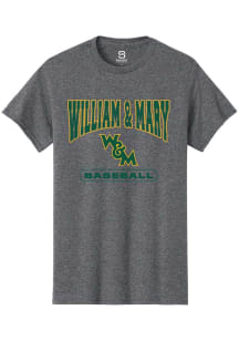 Summit Sportswear William & Mary Tribe Graphite Baseball Short Sleeve T Shirt