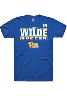 Margaret Wilde Pitt Panthers Blue NIL Stacked Box Short Sleeve Player T Shirt