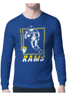 Starter Los Angeles Rams Blue Grid Long Sleeve T Shirt