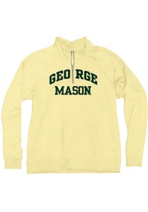 Blue 84 George Mason University Womens Yellow Sanded Fleece Qtr Zip