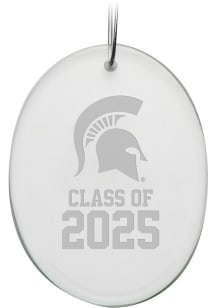 Michigan State Spartans Class of 2025 Oval Ornament - White