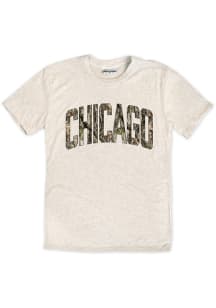 Chicago Womens Oatmeal Camo Wordmark Short Sleeve T-Shirt