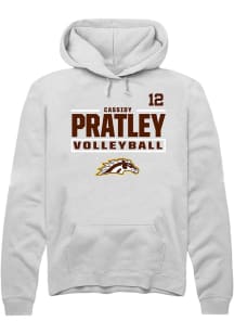 Cassidy Pratley Western Michigan Broncos Mens White NIL Stacked Box Player Hood