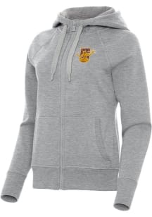 Antigua Detroit City FC Womens Grey Victory Long Sleeve Full Zip Jacket