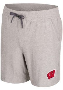 Colosseum Wisconsin Badgers Mens Grey Cicero Shorts