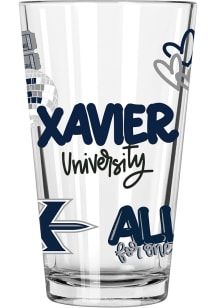 Xavier Musketeers 16oz Pint Glass - Navy Blue