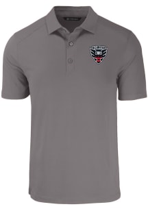 Cutter and Buck DC United Mens Graphite Forge Recycled Short Sleeve Polo