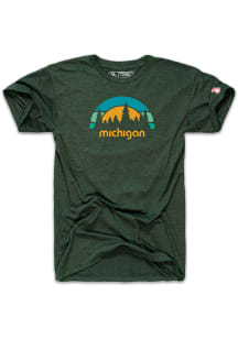 The Mitten State Michigan Green Outdoors Short Sleeve Fashion T Shirt