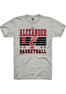 Dee Alexander Cincinnati Bearcats Ash NIL Striped Short Sleeve Player T Shirt