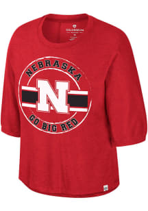 Colosseum Nebraska Cornhuskers Womens Red Elphaba Short Sleeve T-Shirt