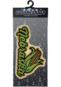 Nebraska Corn Cob Bubble Stickers - Green