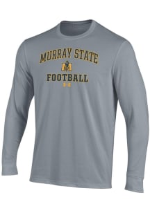Under Armour Murray State Racers Grey Football Football Performance Long Sleeve T Shirt