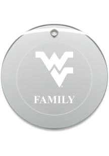 West Virginia Mountaineers Family Round Ornament - White