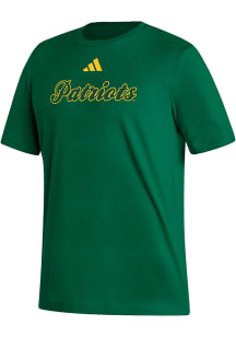 Adidas George Mason University Green Primary Logo Short Sleeve T Shirt