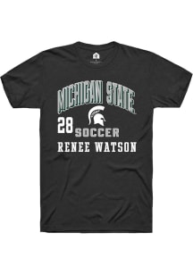 Renee Watson Michigan State Spartans Black NIL Arch Logo Short Sleeve Player T Shirt